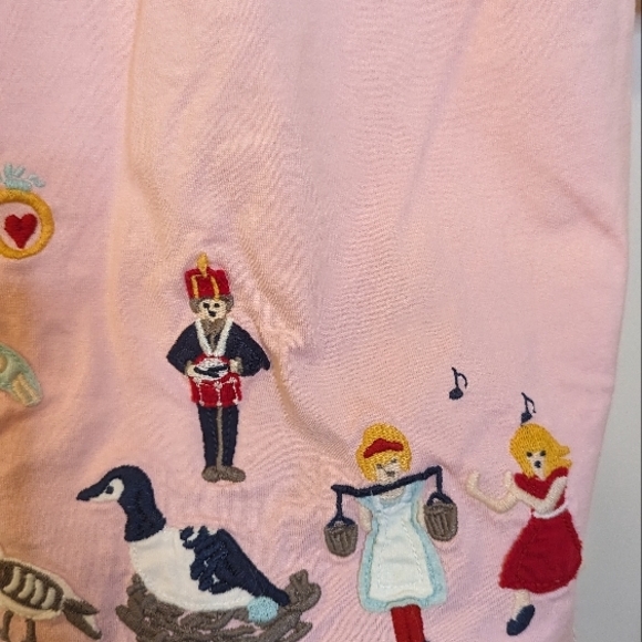 Hanna Andersson 12 Days of Christmas Pink Long Sleeve Dress Girls Size 12 - Picture 7 of 10